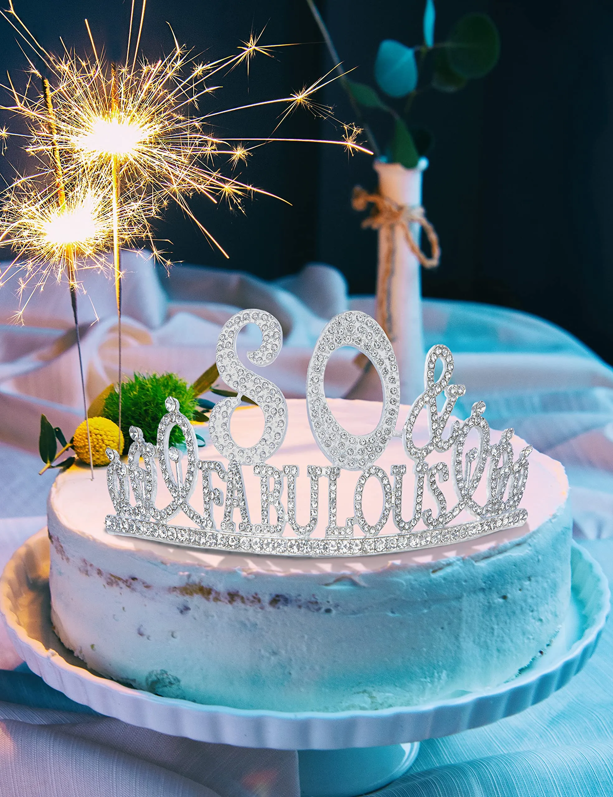 80th Birthday, 80th Birthday Gifts for Women, 80th Birthday Tiara and Sash Gold, 80th