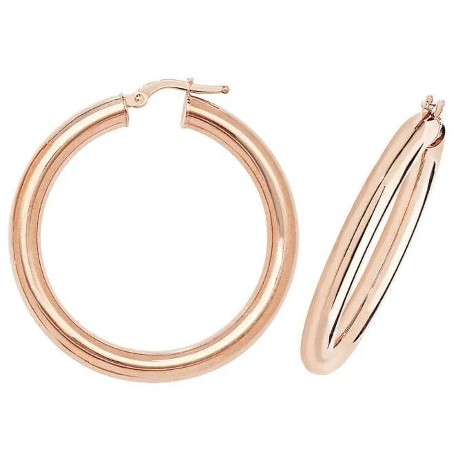 9ct Rose Gold 50mm Hoop Earrings ER1004R