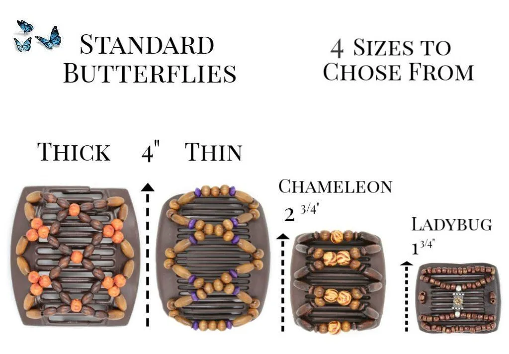 African Butterfly Thick Hair Comb - Tripla Black 08