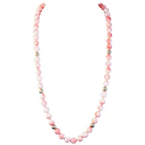 ANGEL SKIN 14 Karat Yellow Gold Beads and Coral Large Bead Necklace