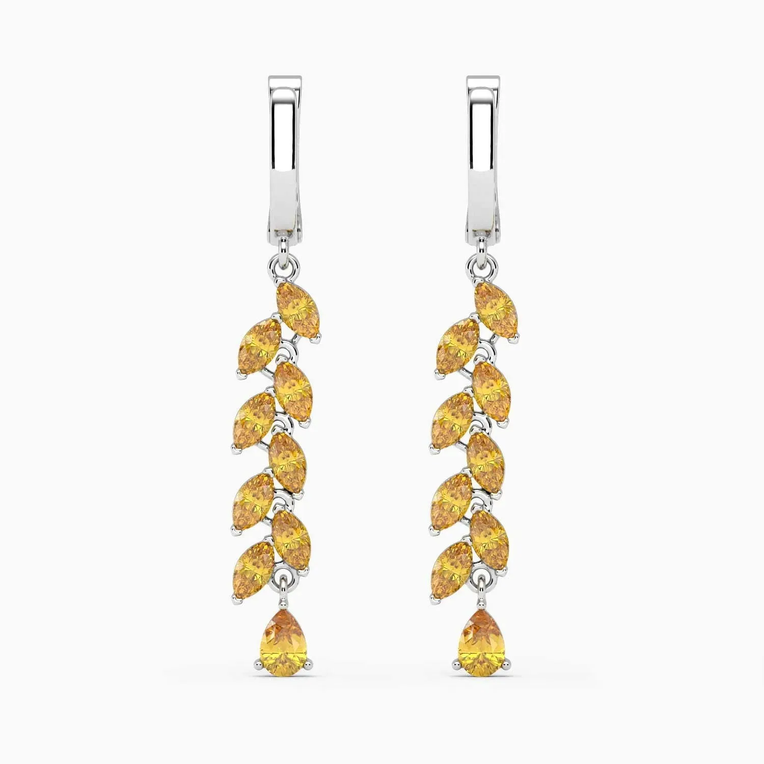 Citrine Drop Earrings in Sterling Silver | Irosk Australia ®