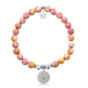 Family Charm with Lemonade Jade Charity Bracelet