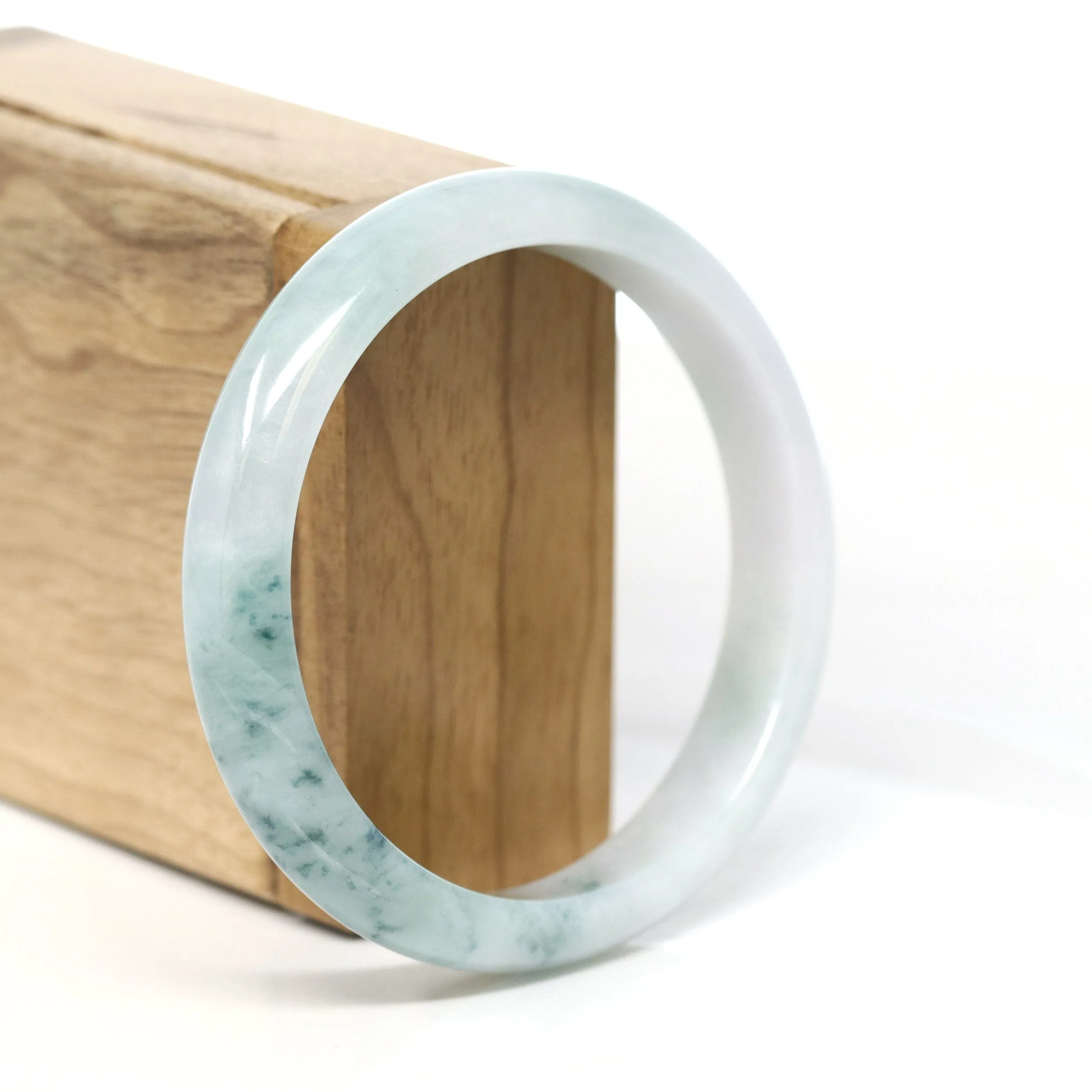 Genuine Burmese Jadeite Jade Bangle Bracelet ( 59.68 mm )#T270