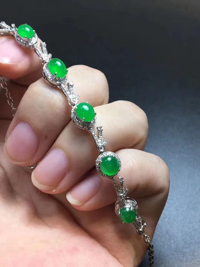 Natural Jade Bracelet Jadeite Bracelet NBT48