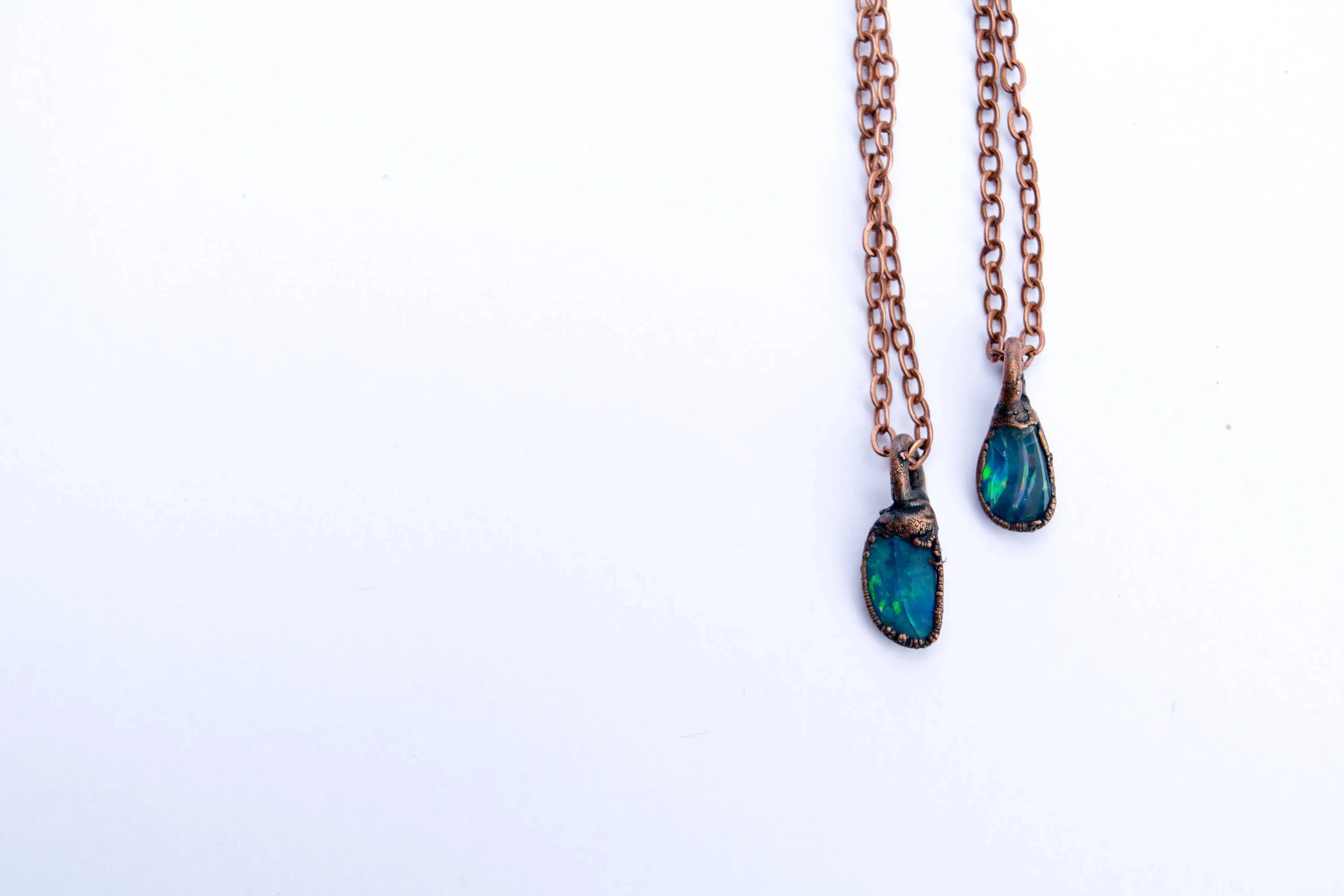 Opal necklace | Fiery opal necklace