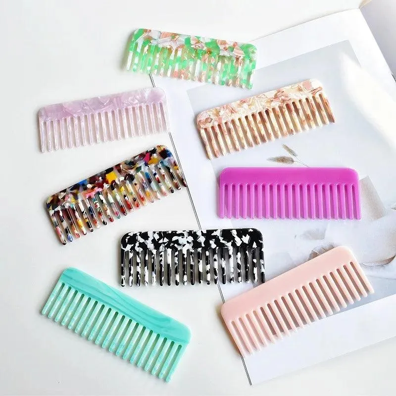 Vibrant Acrylic Hair Comb: Frizz-Free Styling with Scalp Massage