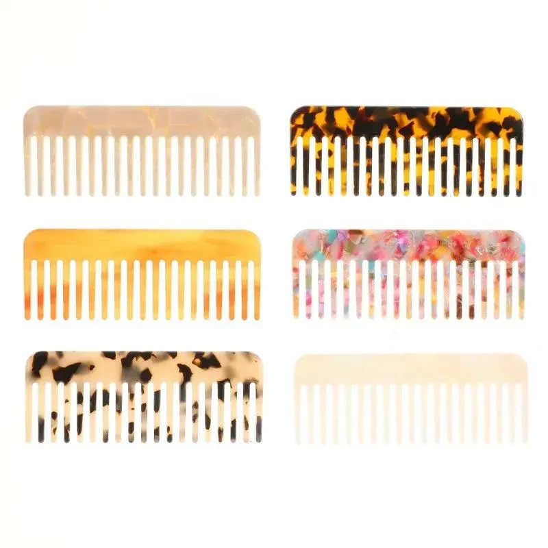 Vibrant Acrylic Hair Comb: Frizz-Free Styling with Scalp Massage